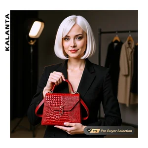 KALANTA Medium Structured Affordable Summer Purse Top-Handle Main Luxury Shoulder Pattern Bolsos  sac a Main