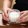 Striped double-walled cup