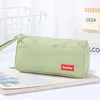 Labeled pencil case matcha green