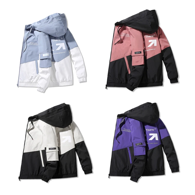 2021 Spring And Autumn Clothes Men Outwear Wadded Coat Slim Parka Men's Hooded Fashion Printed Jacket_voghion.com