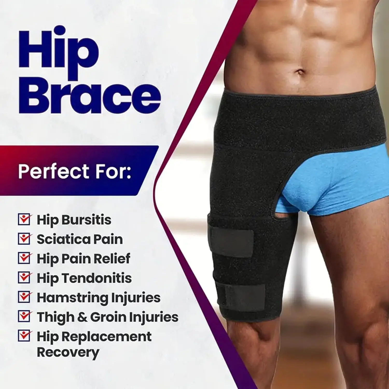 Sciatica Nerve Pain Relief Thigh Compression Brace Hip Joints Arthritis