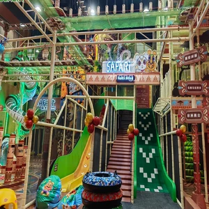 Innovative Indoor Playground Equipment for Commercial Spaces Kids' Woven Belt Platform Soft Play Maze Castle