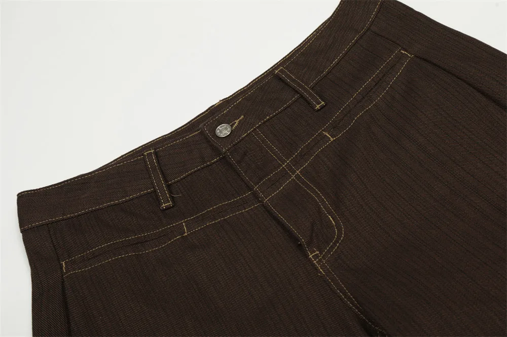 Men's Loose Wide-leg Jeans, Clean Fit Casual Trousers Fabric Male Denim Jeans Man Men's Jeans Men