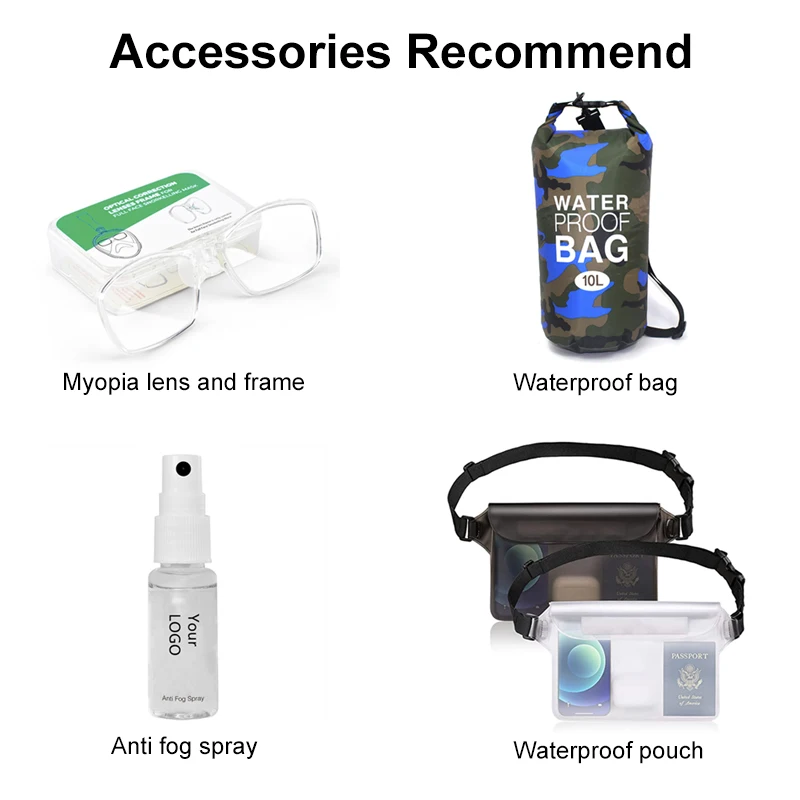 Swimming Pool Outdoor Snorkeling Kids Diving Snorkel Full Face Mask