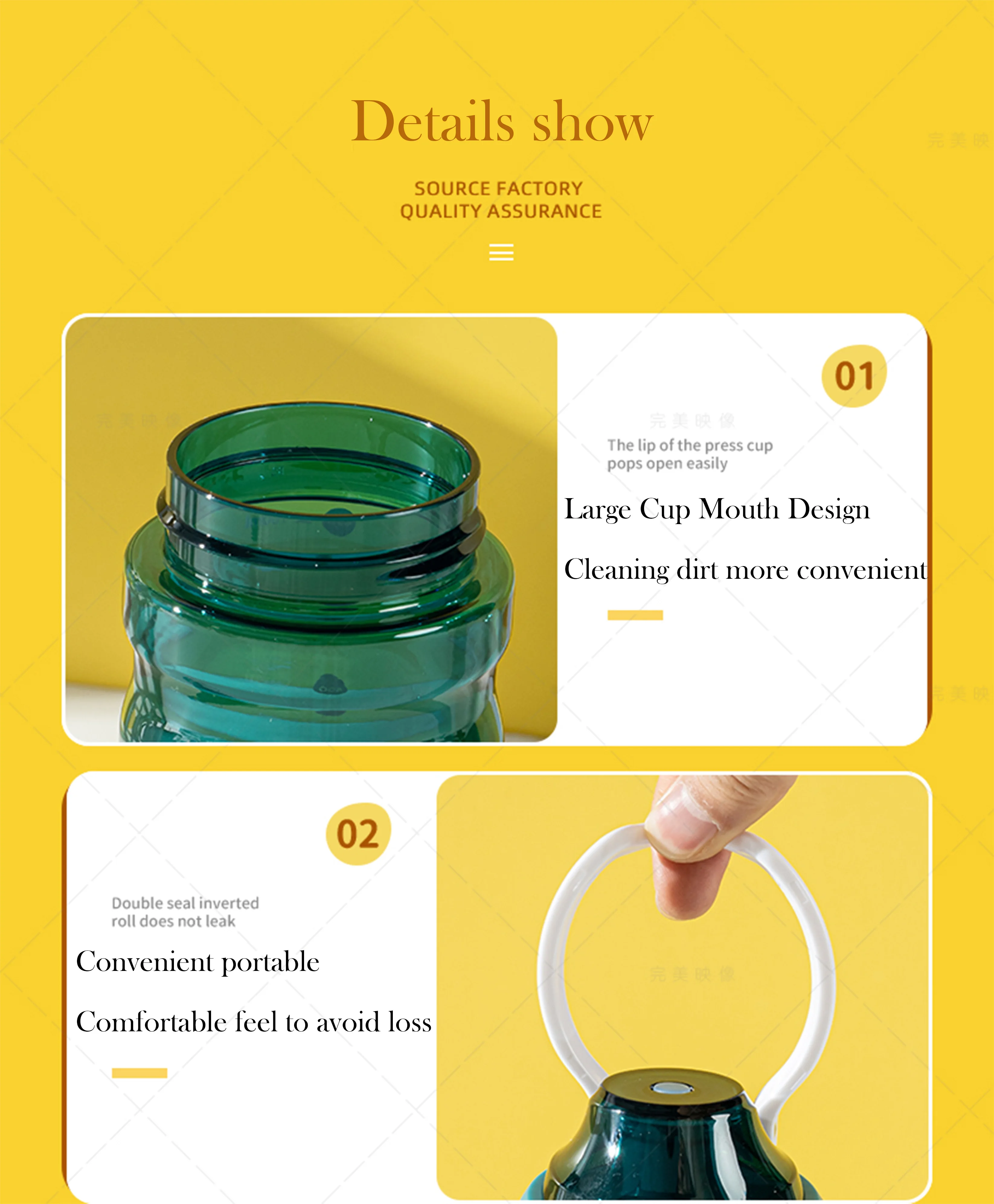 Large Capacity Transparent Plastic Water Bottle for Adults Custom Logo Direct Drinking Gym Outdoor Sports Bottle Applicable