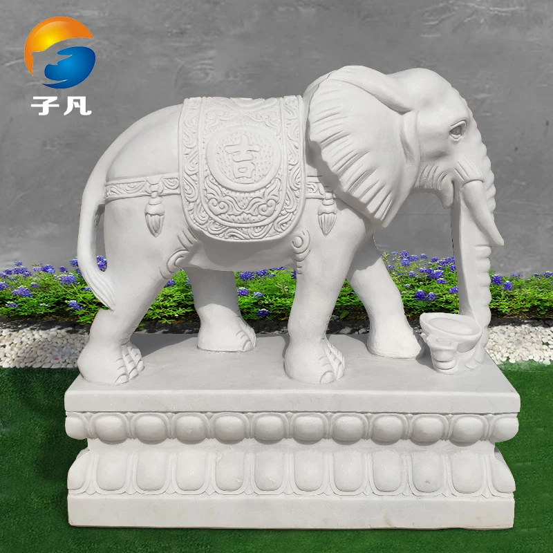 Zifan大理石象天然石彫刻ゲート桟橋幸運お金描画手彫り像| Alibaba.com