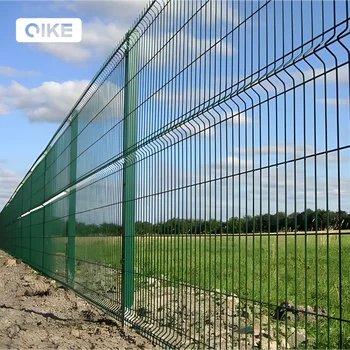 Boundary clear view fence 3d bending fence set perimeter panels v bending wire mesh fence panels galvanized