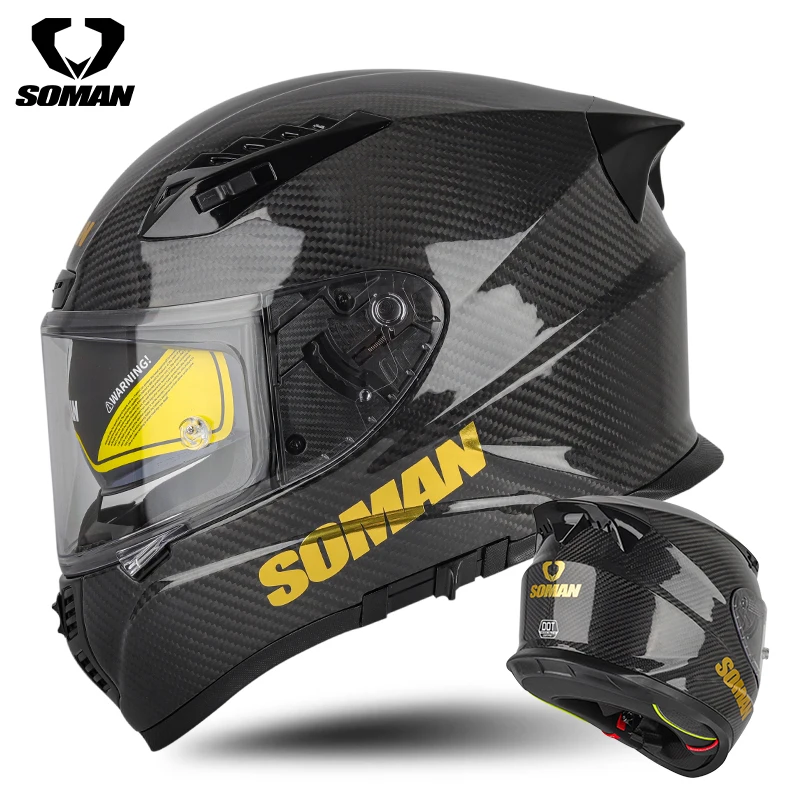 VIP SOMAN SM-X7 カーボンファイバー製軽量フルフェイスヘルメット