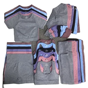 TOPKO High Quality Five Pieces Yoga Wear Workout Sportswear Gym Fitness Sets