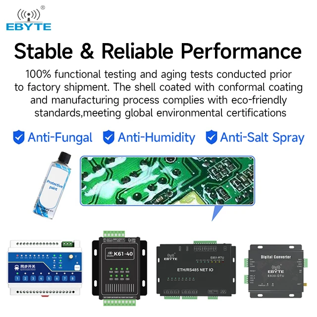 Ebyte ODM E860-DTU(2020-400SL)  RS485 Wireless Switch Remote Transmission Synchronous Control LoRa Modulation Technology
