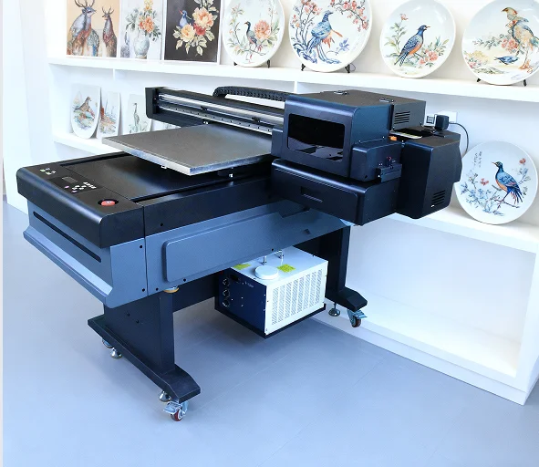 Newest 6090 UV Flatbed Printer Digital 3D Printing on Glass Ceramic Tile