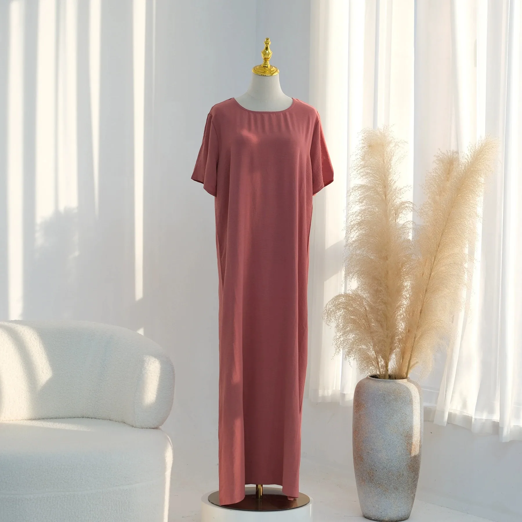 New Solid Color Short Sleeve Inner Dress For Abaya Ice Silk Lady Modest Ethnic Styl Inner Slip Dress Abaya| Alibaba.com New Solid Color Short Sleeve Inner Dress For Abaya Ice Silk Lady Modest Ethnic Styl Inner Slip Dress Abaya| Alibaba.com