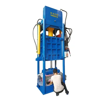 Ready Stock Direct Manufacturer Hydraulic Used Small Clothes Baler  For Men Baler Men Machine