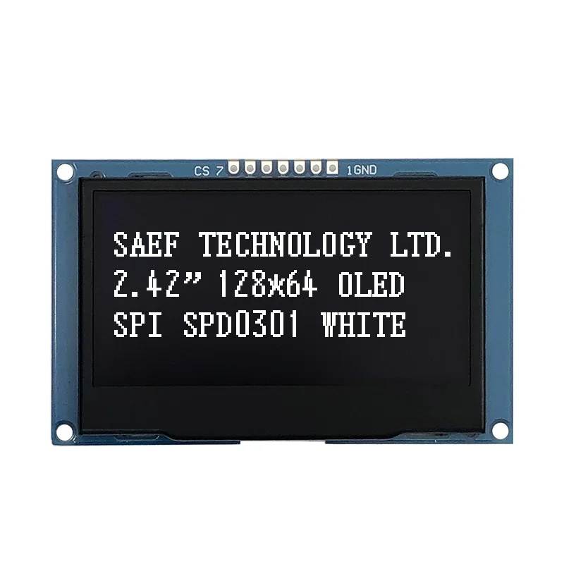 P040 WiFiスロットル 2.42インチ 128x64 OLED 仕様 2.42 inch 128x64 pixel I2C/SPI OLED Panel