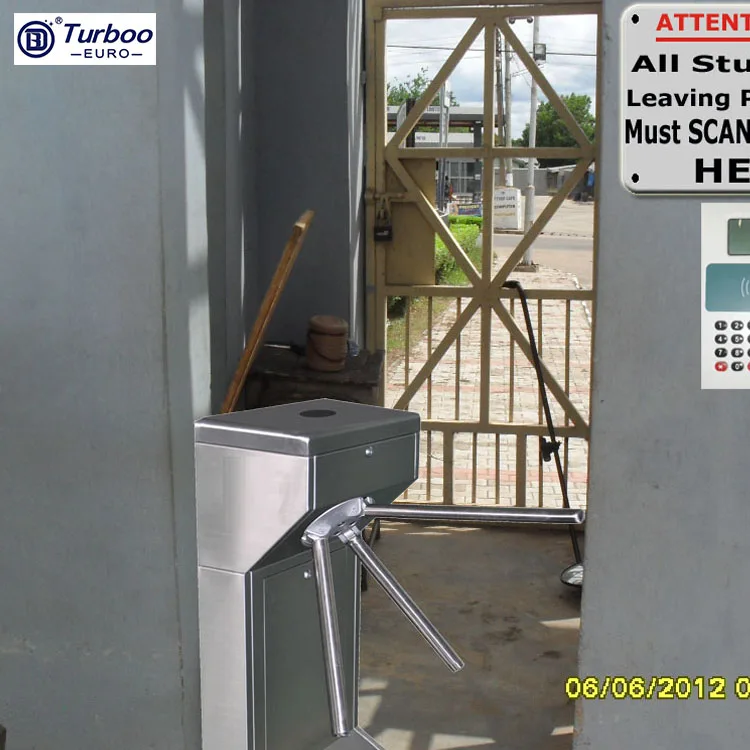 Automatic Fingerprint Access Control Security Tripod Turnstile Gate Face Recognition Turnstile for Gyms Scenic Area