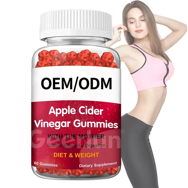 OEM Factory Organic Apple Cider Vinegar Gummy Candy Appetite Suppressant Vitamin Supplement Fast Slimming Gummies For Flat Belly