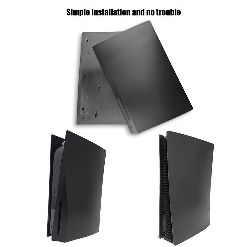 Data Frog Black Face Plate for PS5 Console Accessories for PS5 Panels for Playstation 5 Console Disk Edition Cover