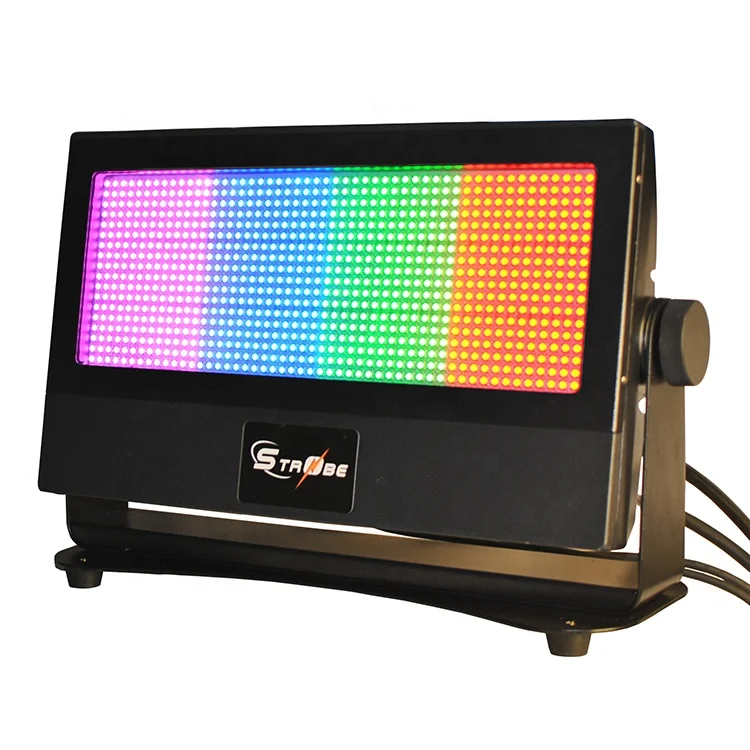 IP65 Outdoor LED Strobe Wash Panel Stage Light 200W 936x0.3W RGB 3in1 4 Section Dot Matrix