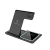 3-in-1 Smart Watch Charging Dock Station Foldable 15W Fast Wireless Charger USB Type C Phone Holder Earphone Dock 10W Output