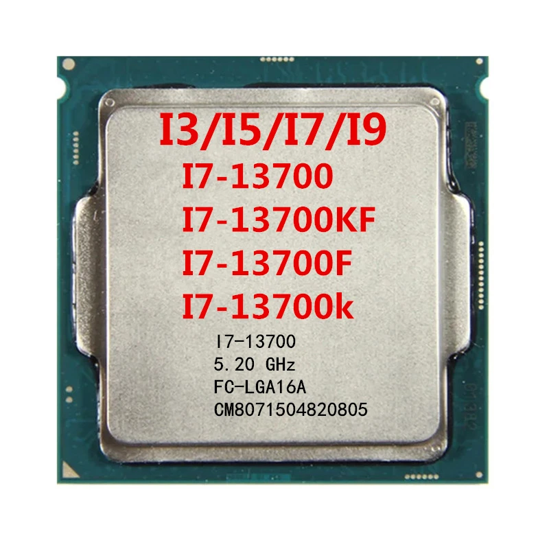 Cpu I7-13700 13th Generation Cpu Core I3 I5 I7 I9 Processor 12 Cores I7 