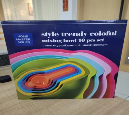 Mixing Bowl Adjustable Baking Colorful Measuring Spoon Set 10 Pcs Set Plastic Measuring Cup