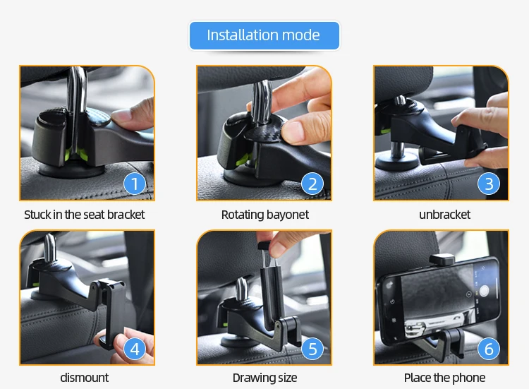 Multi-functional Car Seat Headrest Car Cup Holder With Phone Holder ...