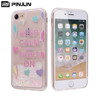 for iphone 6 plus case glitter imd mobile phone case with quicksand