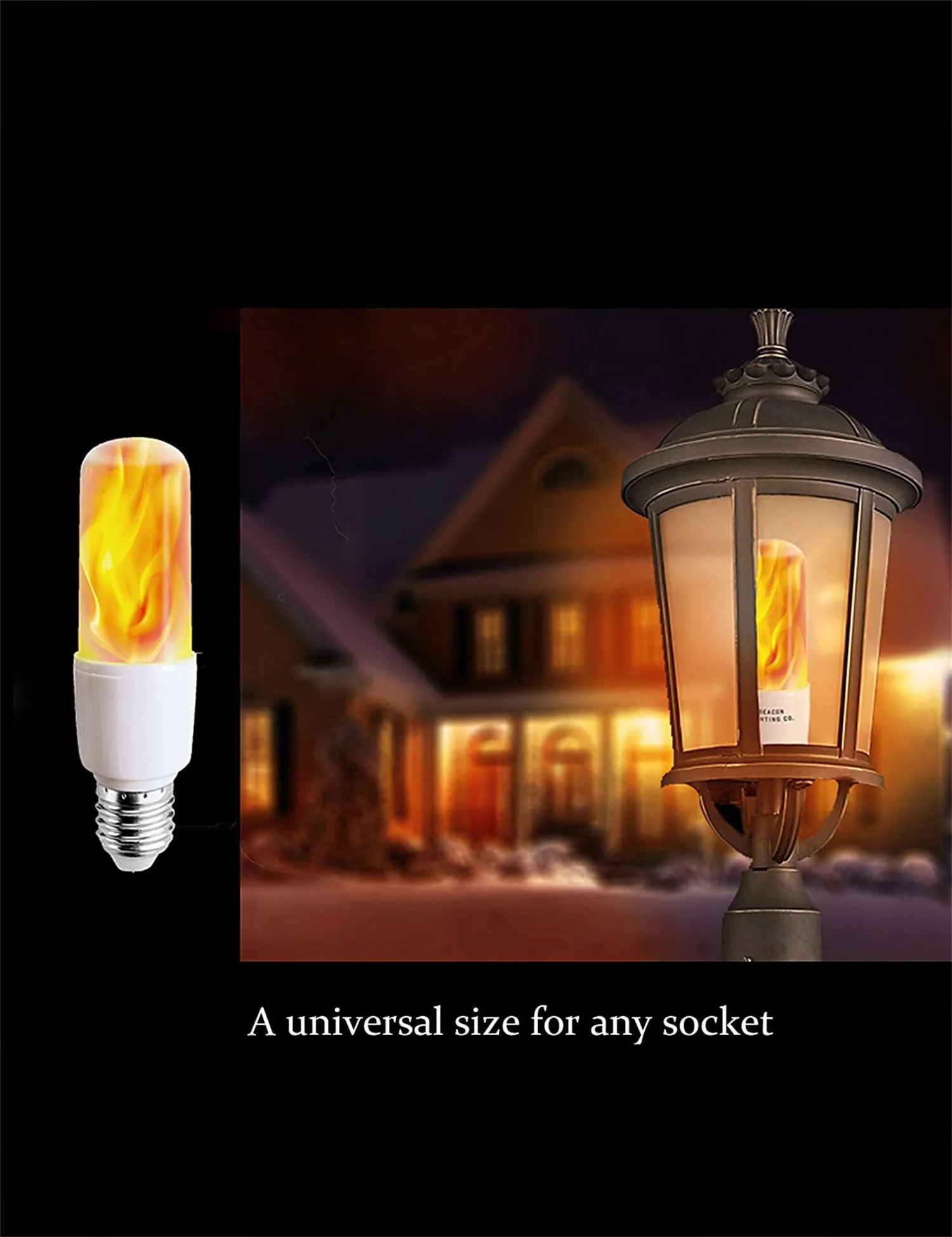 4w Blinking Led Flame Bulb E26 Led Bulb With Gravity Sensor Home Hotel
