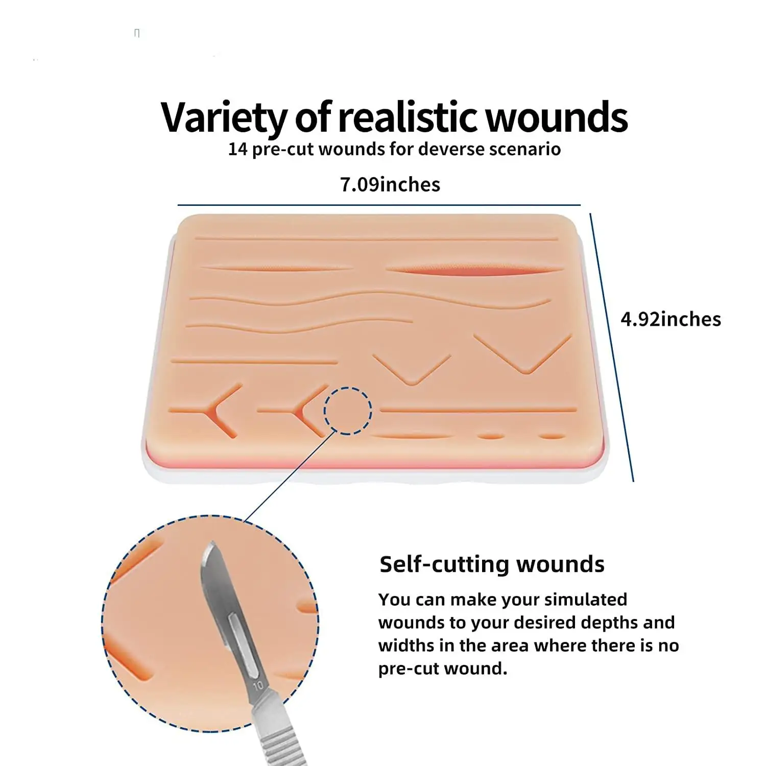 Suture Pad 3 Layers Add Suture Practice Pack Reusable Training Pad For