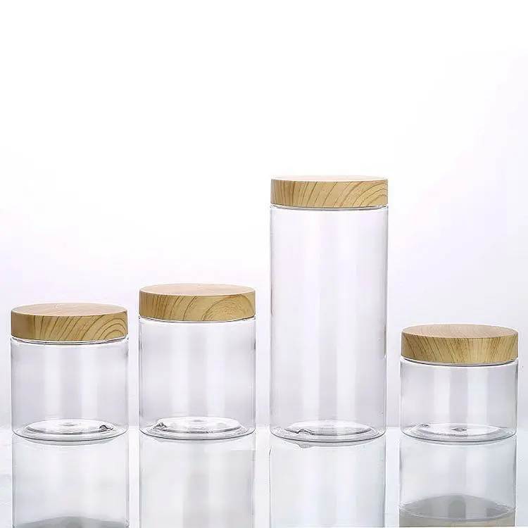 120 Ml Jar With Bamboo Lid 5 Oz Clear Container With Bamboo Lid - Buy ...