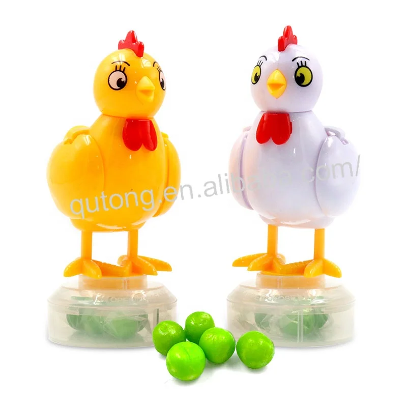 Hot Selling Easter Turkey Chicken Toy Candy Bubble Gum Candy Toy From Qutong