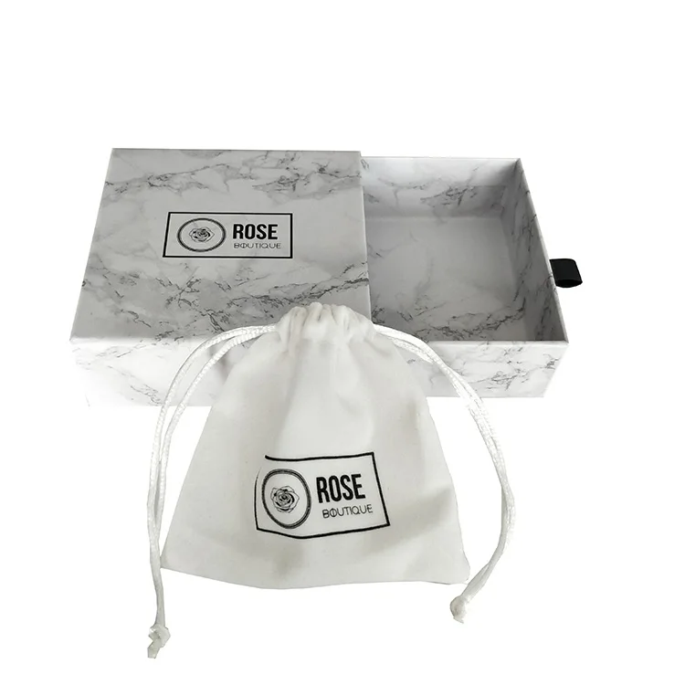 Пользовательский логотип печатный белый мрамор роскошная картонная подарочная упаковка ящик для ювелирных