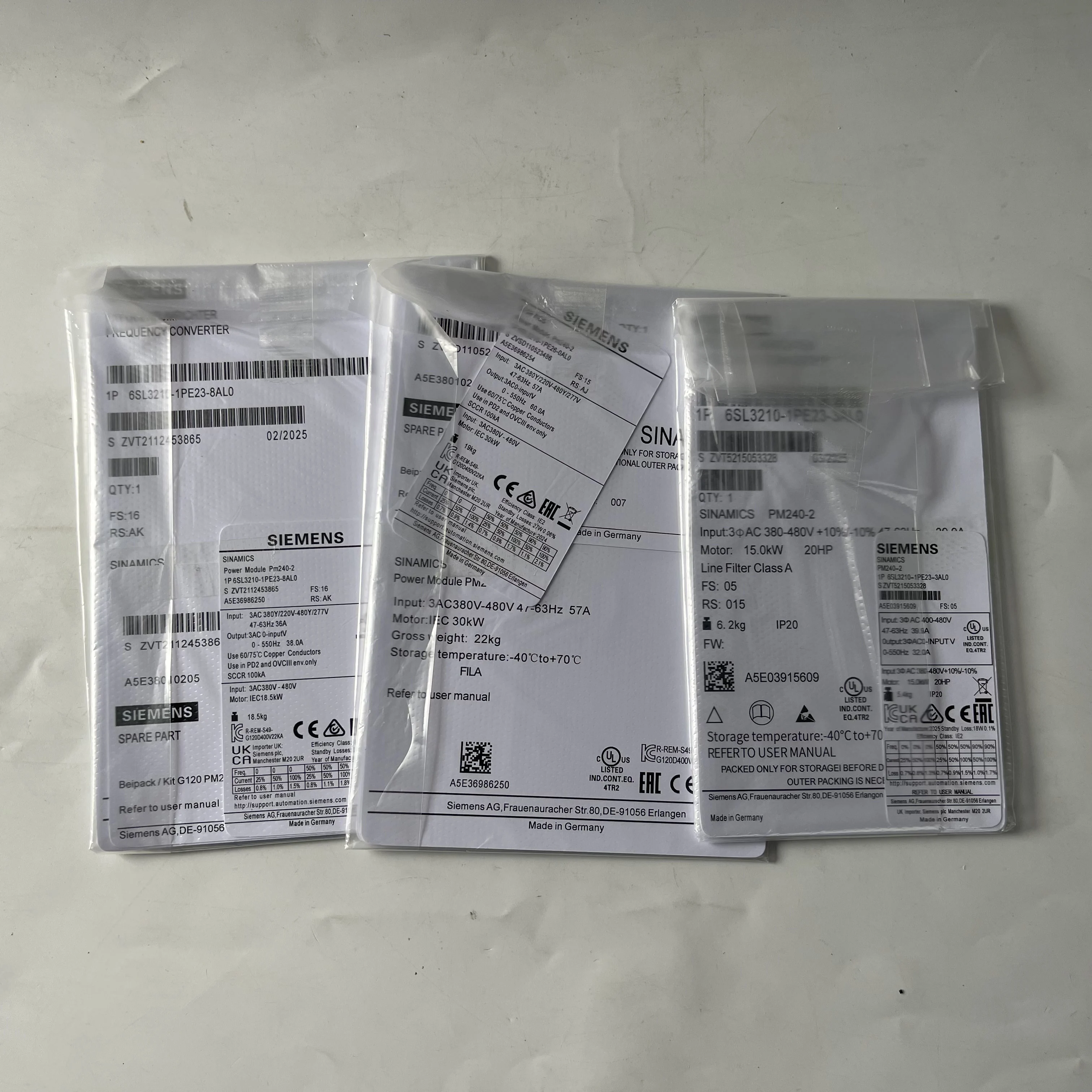 Siemens Surge Protector 6SL3210-1PE23-8AL0