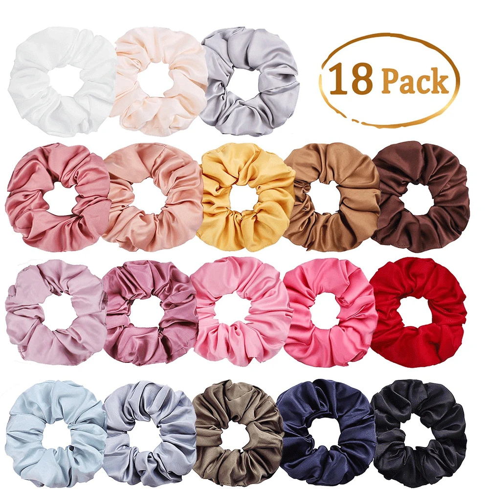 Wholesale Fashion Women Hair Accessories Fabric Solid Colors Elastic Hair  Ties Satin Hair Scrunchies. - Buy Satin Hair Scrunchies,Elastic Hair  Ties,Fabric Solid Colors Elastic Hair Ties Product on Alibaba.com