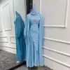 Light Blue cardigan + inside + hijab