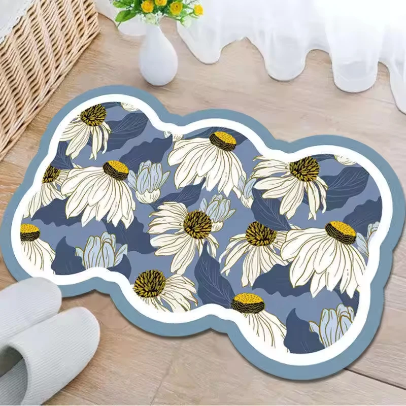 100% Polyester Microfiber Soft Absorbent Bathroom Customized Color Anti Slip Pvc Kitchen Bathroom Livingroom Floor Mat