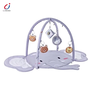 Chengji Play Gym Mat Cute Design Soft Plush Playmat Music Pendant Cartoon Animal Elephant Baby Gym Play Mat with Balls Pool