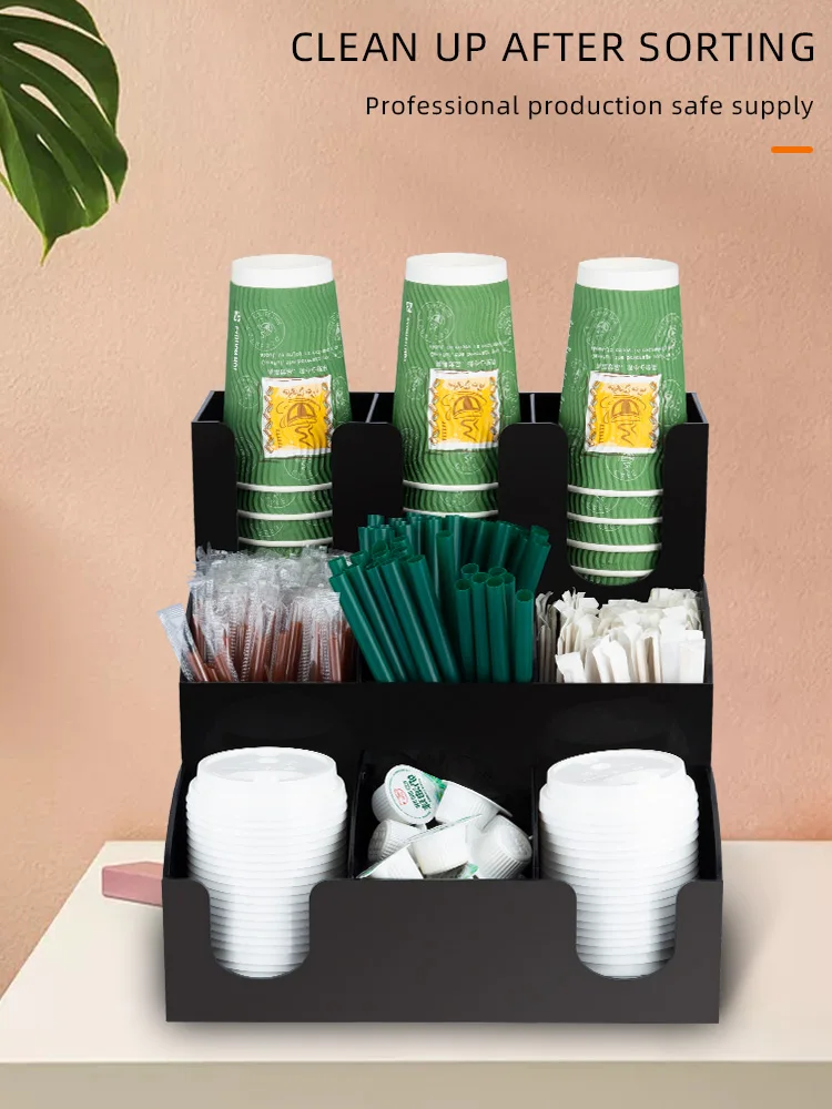 Disposable Paper Cup Holder Rack - Modern Three-Layer Storage for ...