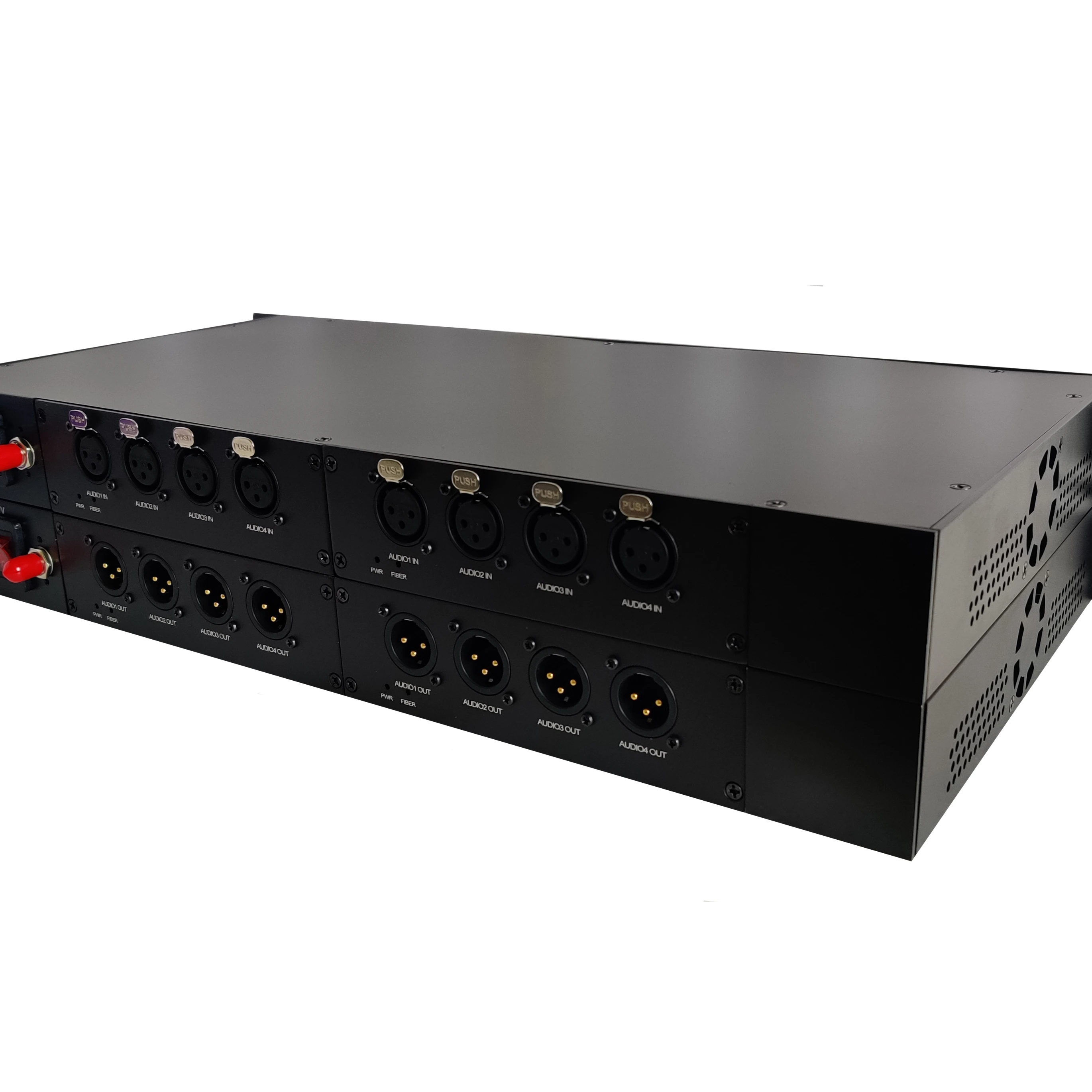 8 channels xlr analog audio over optical fibre converter