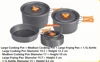 4to7P Cookware Set(Med+Lg Pot+Lg Pan+1.1L Kettle)