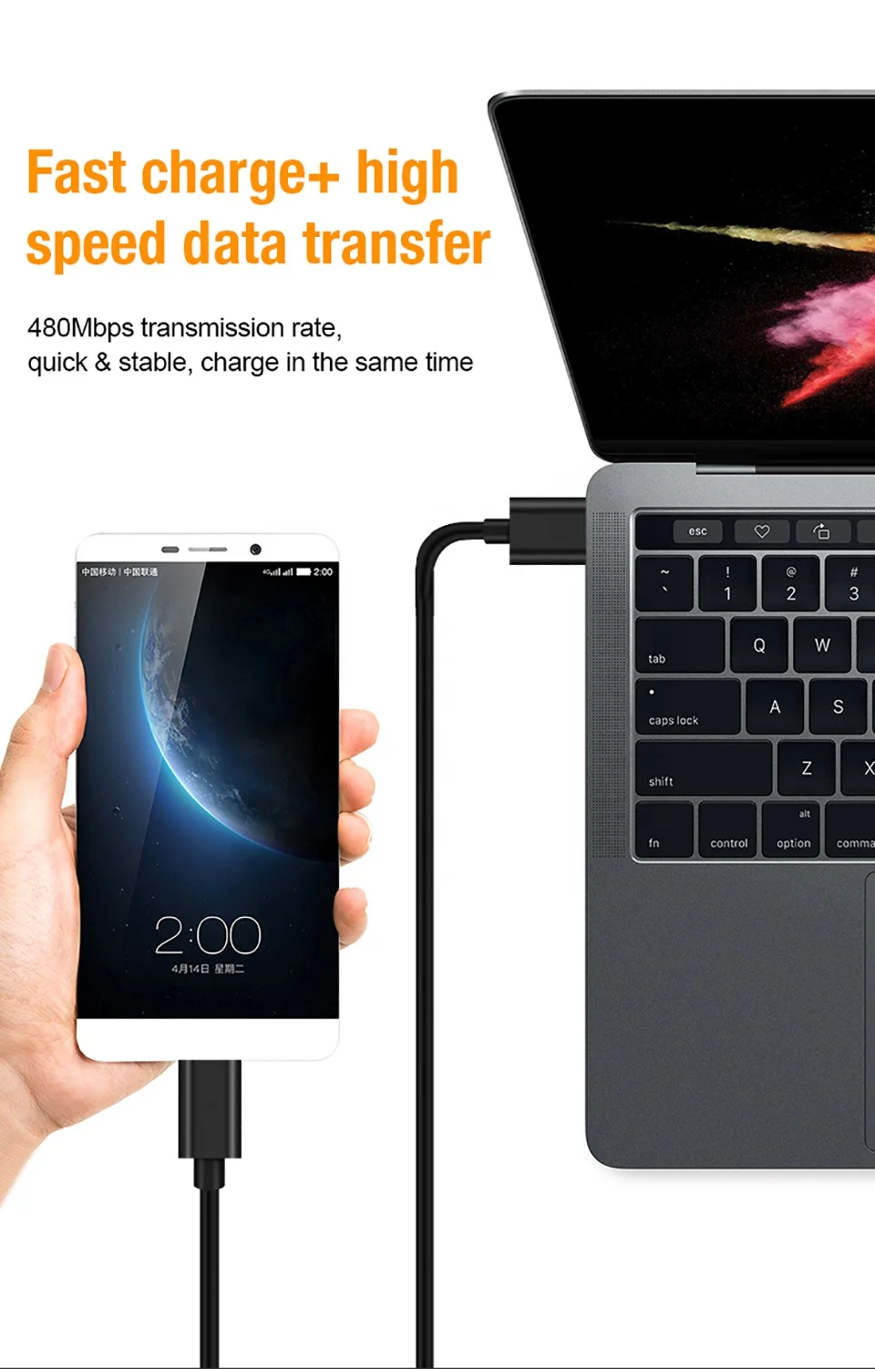 Micro USB Cable 2.4A Fast Quick Charger Cable USB to Micro USB 2.0 Android Charging Cord for Samsung Galaxy S7 S6 Note Wire PVC