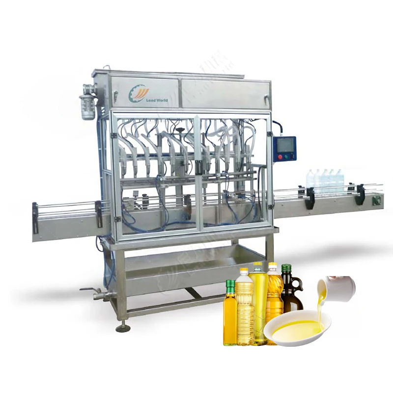 Leadworld Automatic Sunflower Essential Cooking Lube Olive Engine Oil Filling and Packing Machine