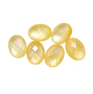 Low Price Good Quality Natural Oval Checker Board Yellow Shells for Jewelry Making