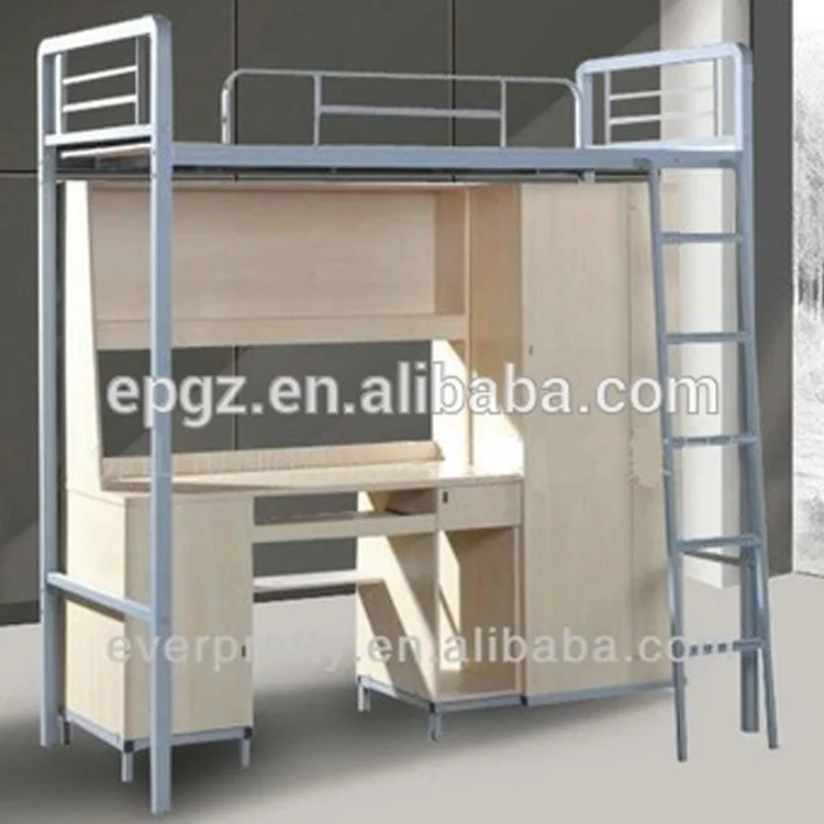 Iron Material No Screws Dormitory Bunk Bed School Modern Double Loft Bed