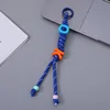 Royal blue letter-knitted rope