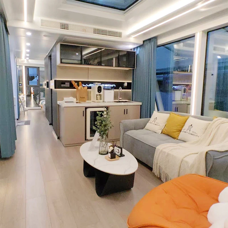Prefab Trailer House Modular Capsule Homes Container Camping Telescopic ...
