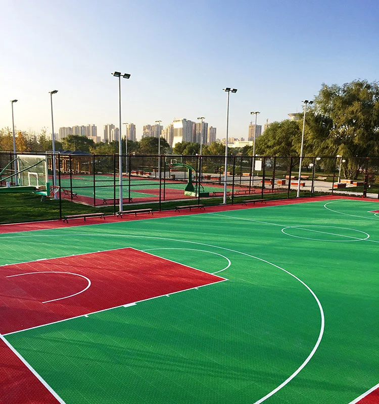 Shock Absorption And Noise Reduction Sport Pickleball Court/Gym Floor Interlock Artificial Grass Sports Floor Manufacturer