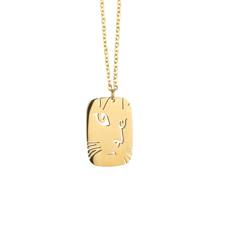 cat face necklace