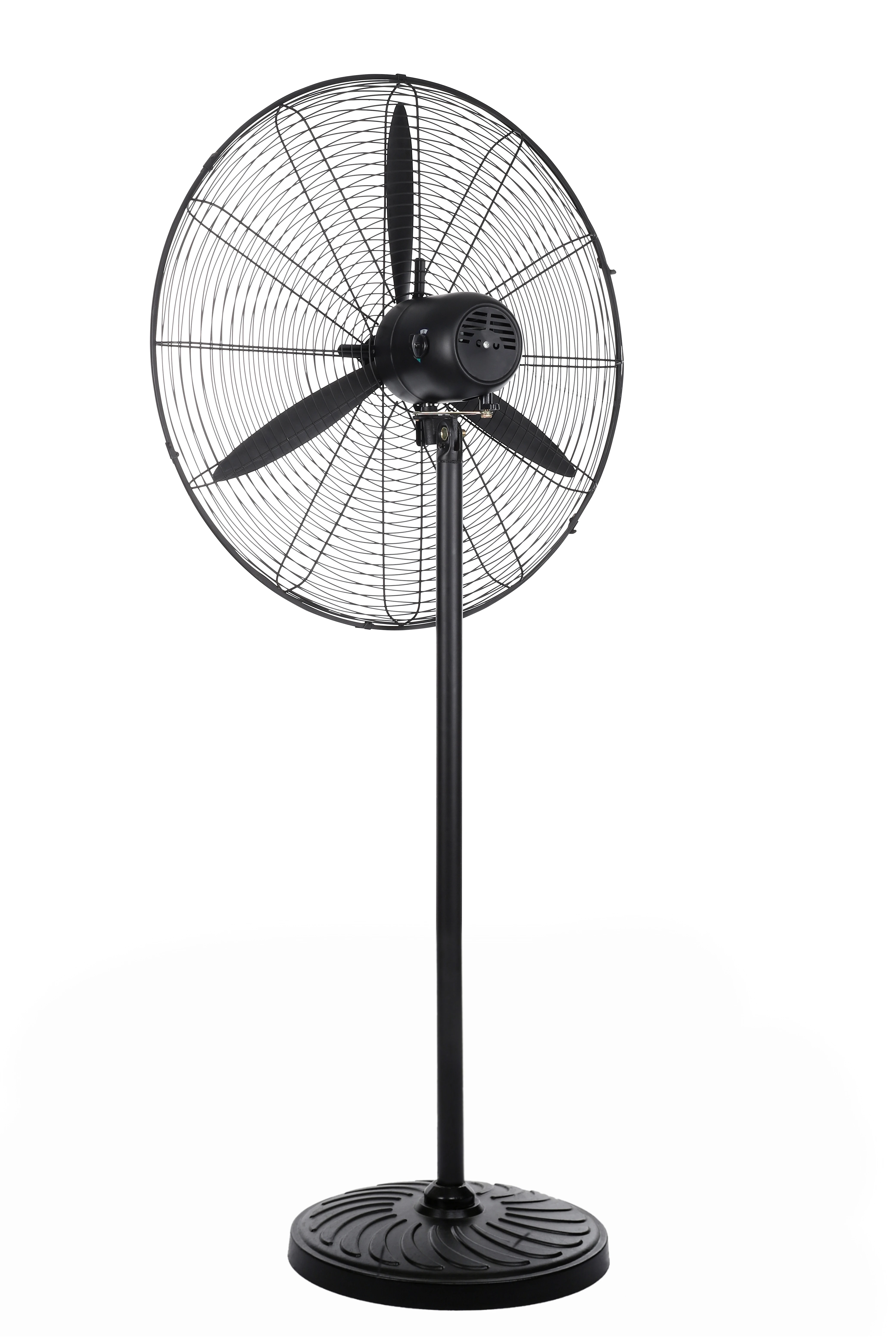 High Velocity Heavy Duty Industrial Pedestal Fan Outdoor & Household Use Mesh Grill Low Noise AC Motor Carton Corrugated Box OEM