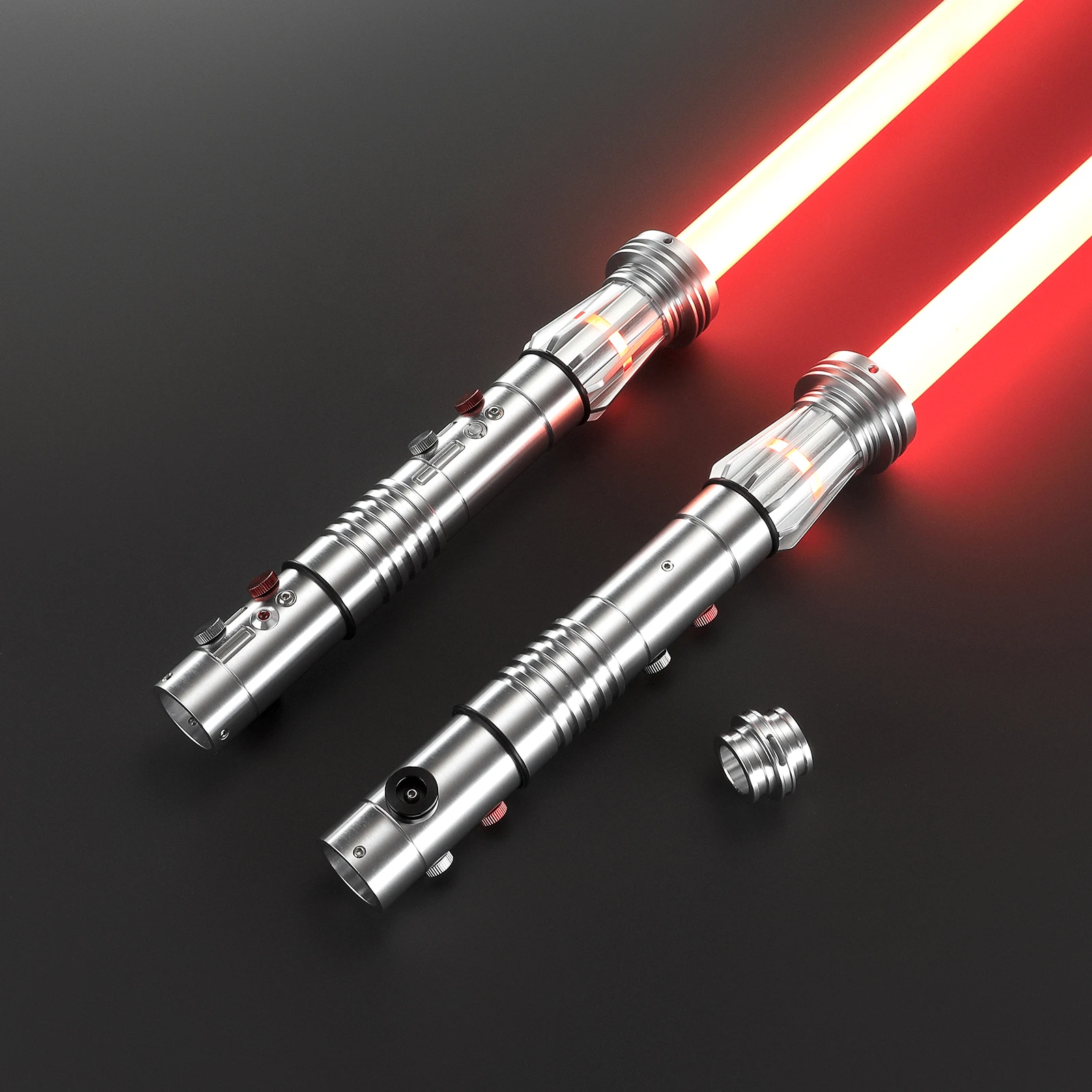 LGT Nexus Saber Darth Maul с двумя лезвиями экономичный 16 шрифтов RGB Base lit Xeno3 pixel Proffie световой меч серебристый цельнометаллический